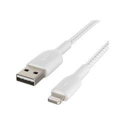 BELKIN BOOST CHARGE USB-A to Lightning Cable Braided 0.15M White redeal.fr