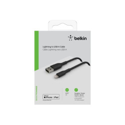 BELKIN BOOST CHARGE USB-A to Lightning Cable Braided 1M Black redeal.fr