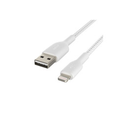 BELKIN BOOST CHARGE USB-A to Lightning Cable Braided 1M White redeal.fr