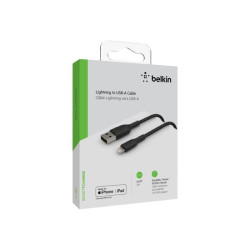BELKIN BOOST CHARGE USB-A to Lightning Cable Braided 2M Black redeal.fr