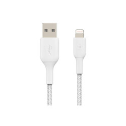 BELKIN BOOST CHARGE USB-A to Lightning Cable Braided 2M White redeal.fr