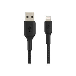 BELKIN BOOST CHARGE USB-A to Lightning Cable Braided 3M Black redeal.fr