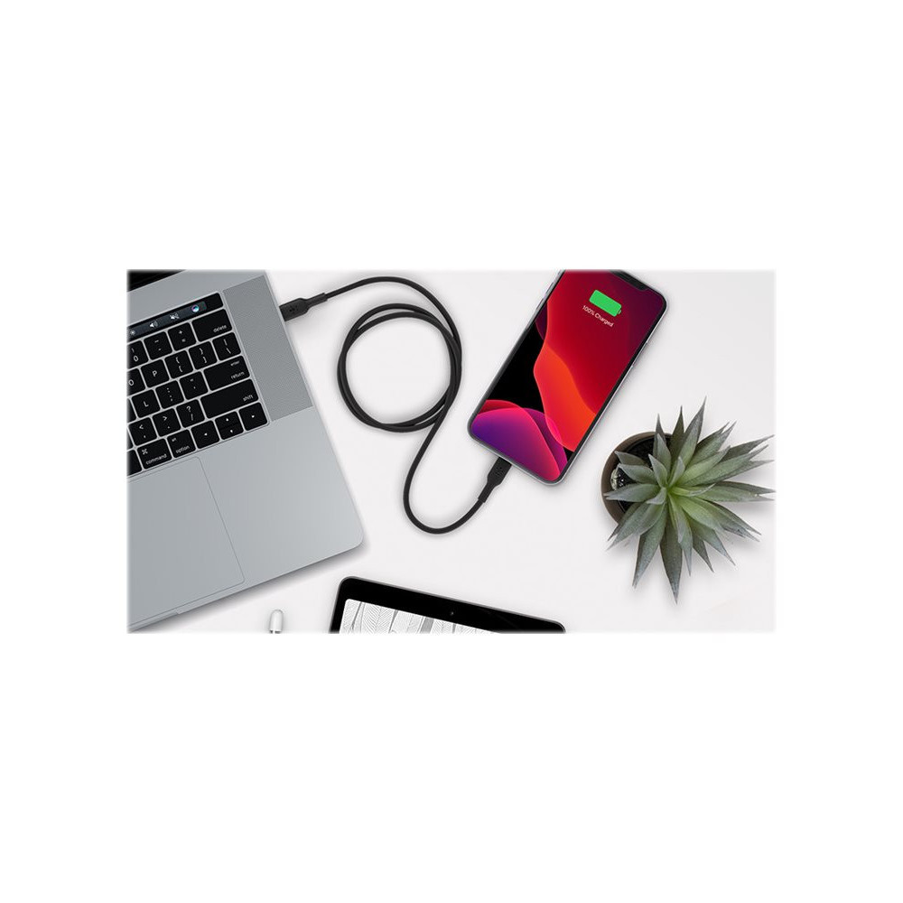 BELKIN BOOST CHARGE USB-C to Lightning Cable PVC 1M Black redeal.fr