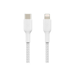 BELKIN BOOST CHARGE USB-C to Lightning Cable Braided 2M White redeal.fr