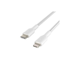 BELKIN BOOST CHARGE USB-C to Lightning Cable Braided 2M White redeal.fr