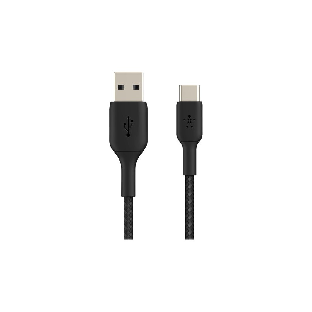 BELKIN BOOST CHARGE USB-A to USB-C Cable Braided 0.15M Black redeal.fr