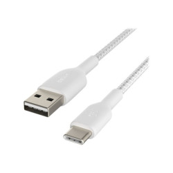 BELKIN BOOST CHARGE USB-A to USB-C Cable Braided 0.15M White redeal.fr
