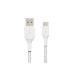 BELKIN BOOST CHARGE USB-A to USB-C Cable Braided 0.15M White redeal.fr