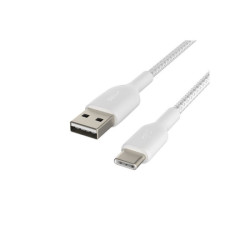 BELKIN BOOST CHARGE USB-A to USB-C Cable Braided 0.15M White redeal.fr
