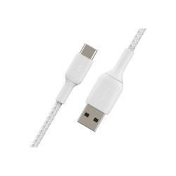 BELKIN BOOST CHARGE USB-A to USB-C Cable Braided 1M White redeal.fr
