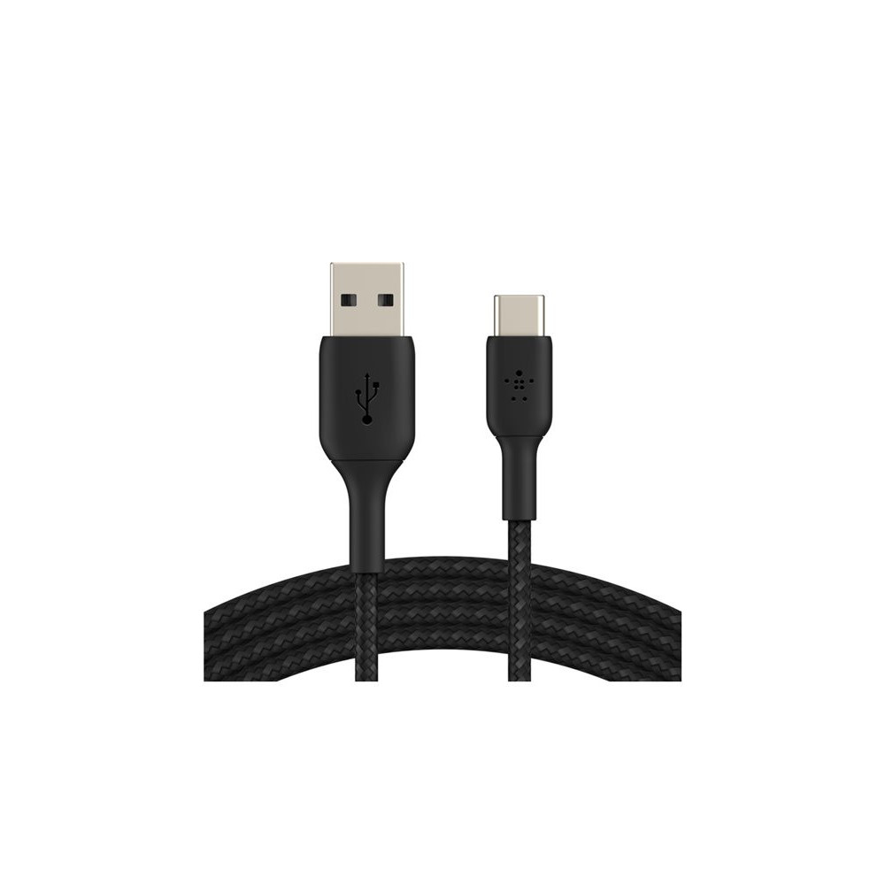 BELKIN BOOST CHARGE USB-A to USB-C Cable Braided 3M Black redeal.fr