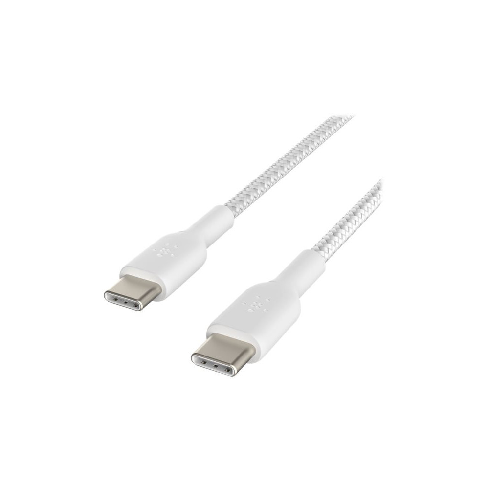 BELKIN BOOST CHARGE USB-C to USB-C 2.0 Cable Braided 1M White redeal.fr