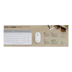 LOGITECH Slim Wireless Keyboard and Mouse Combo MK470 OFFWHITE (FR) redeal.fr
