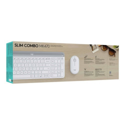 LOGITECH Slim Wireless Keyboard and Mouse Combo MK470 OFFWHITE (FR) redeal.fr