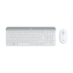 LOGITECH Slim Wireless Keyboard and Mouse Combo MK470 OFFWHITE (FR) redeal.fr