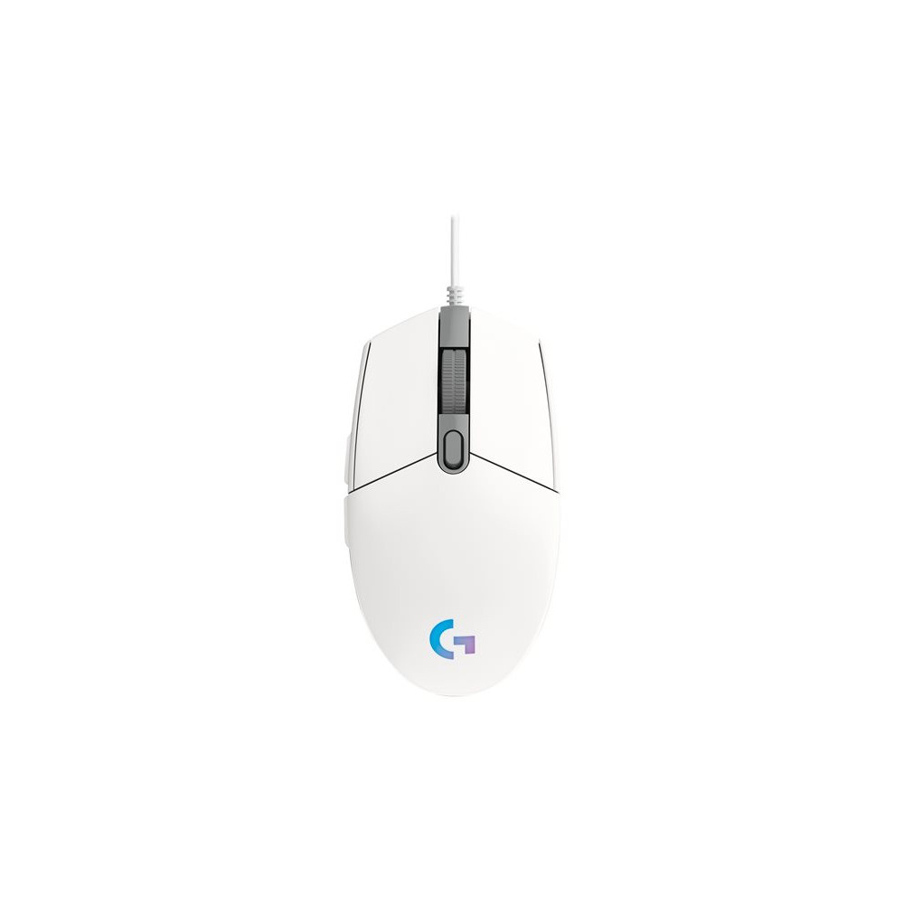 LOGITECH Gaming Mouse G203 LIGHTSYNC Mouse optical 6 buttons wired USB white redeal.fr