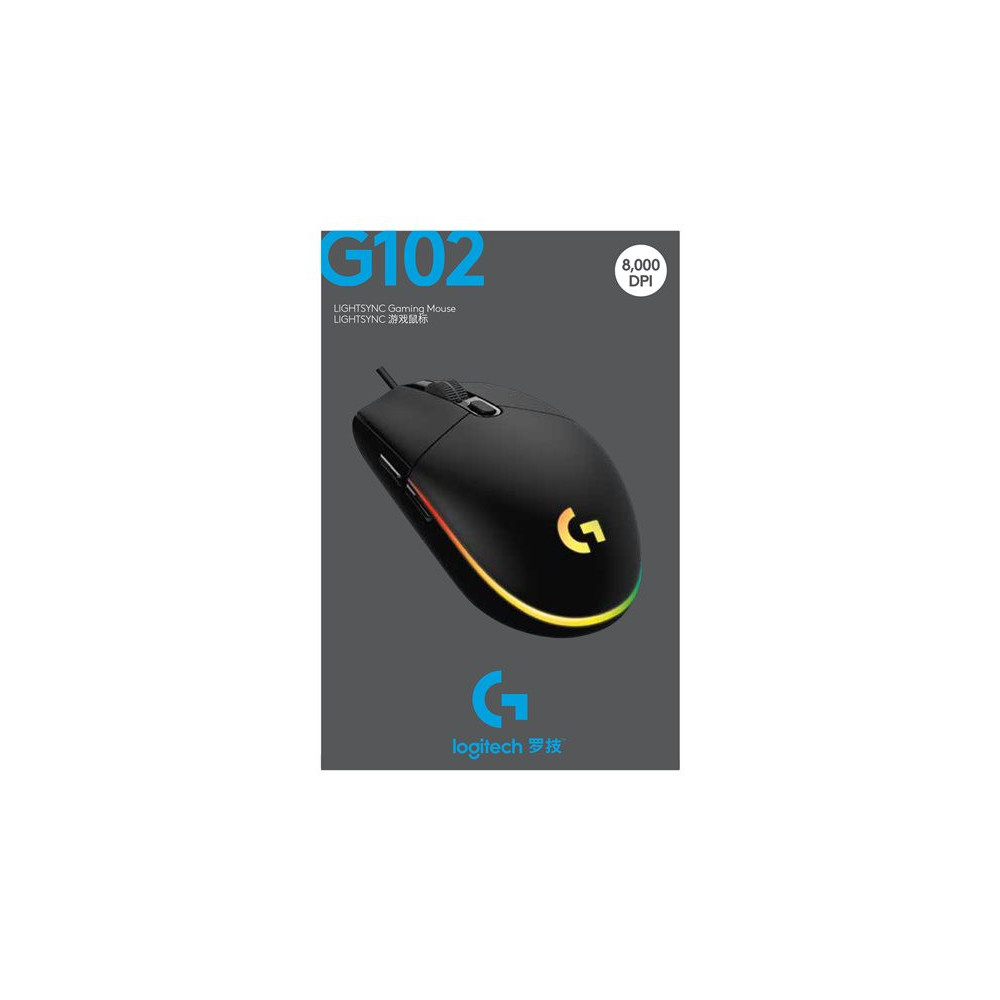 LOGITECH G102 LIGHTSYNC - BLACK - EER redeal.fr