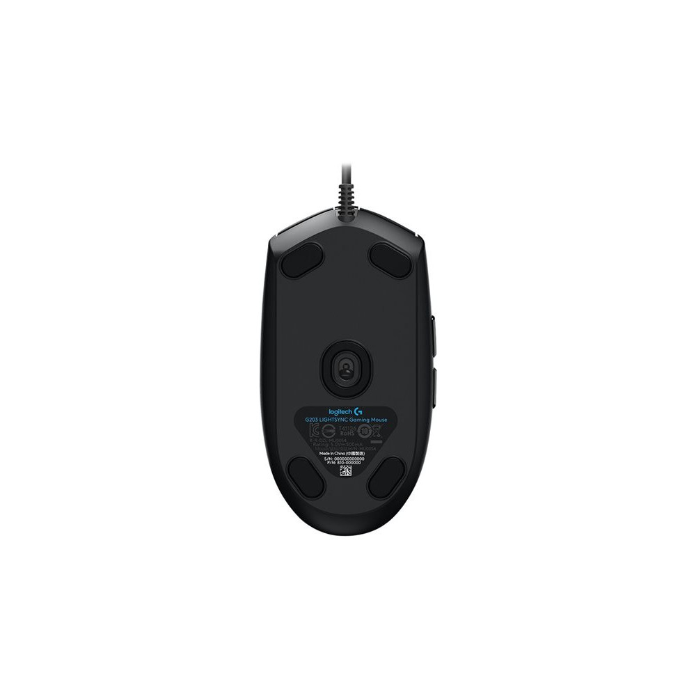 LOGITECH Gaming Mouse G203 LIGHTSYNC Mouse optical 6 buttons wired USB blue redeal.fr