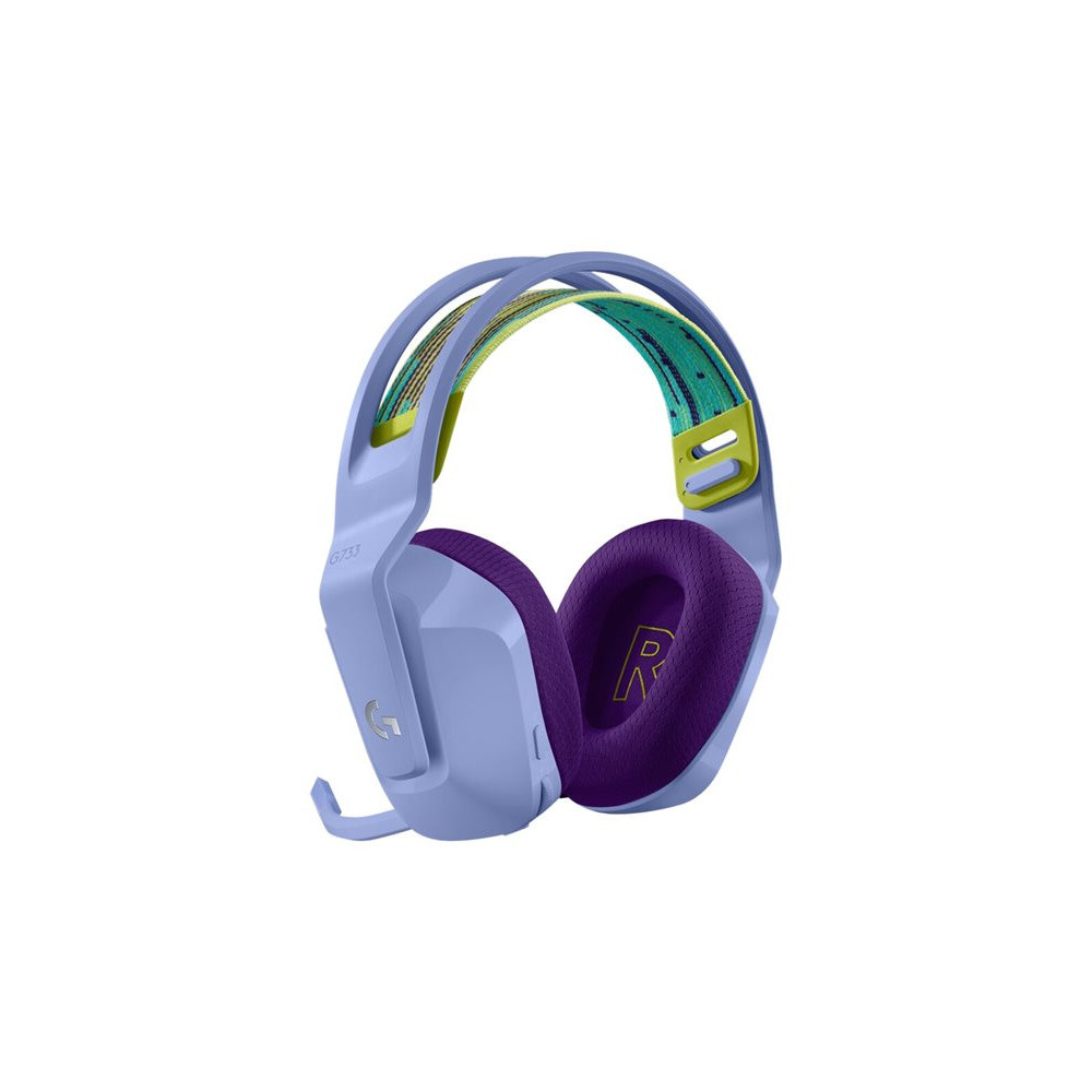 LOGITECH G G733 LIGHTSPEED Wireless RGB Gaming Headset Headset full size 2.4 GHz wireless lilac redeal.fr