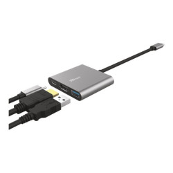 TRUST Adaptateur DALYX USB-C 3 en 1 HDMI USB USB-C redeal.fr