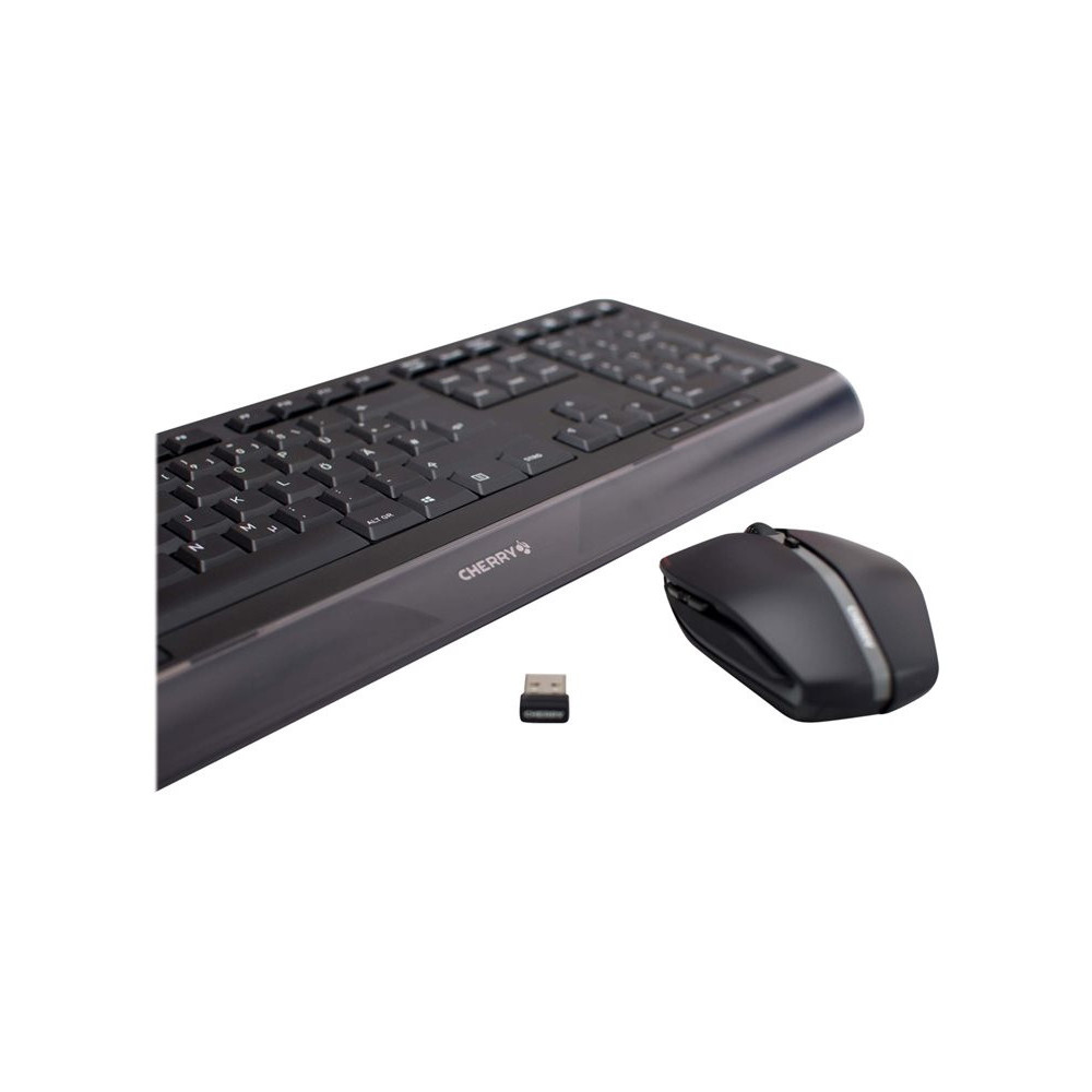 CHERRY GENTIX Desktop Wireless desktop Keyboard and Mouse USB black (FR) redeal.fr
