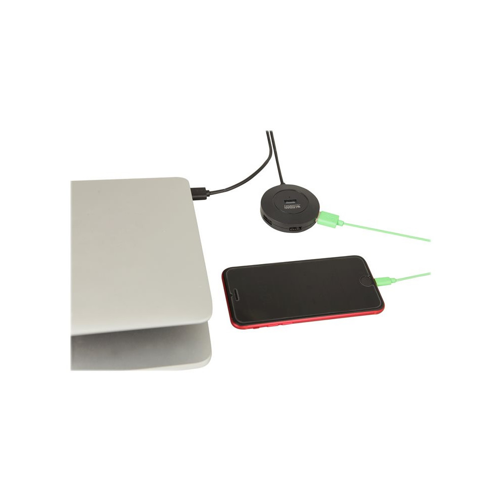 URBAN FACTORY MINEE 4-Port USB 2.0 Hub Black redeal.fr