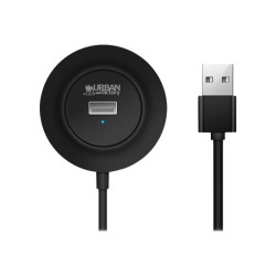 URBAN FACTORY MINEE 4-Port USB 2.0 Hub Black redeal.fr