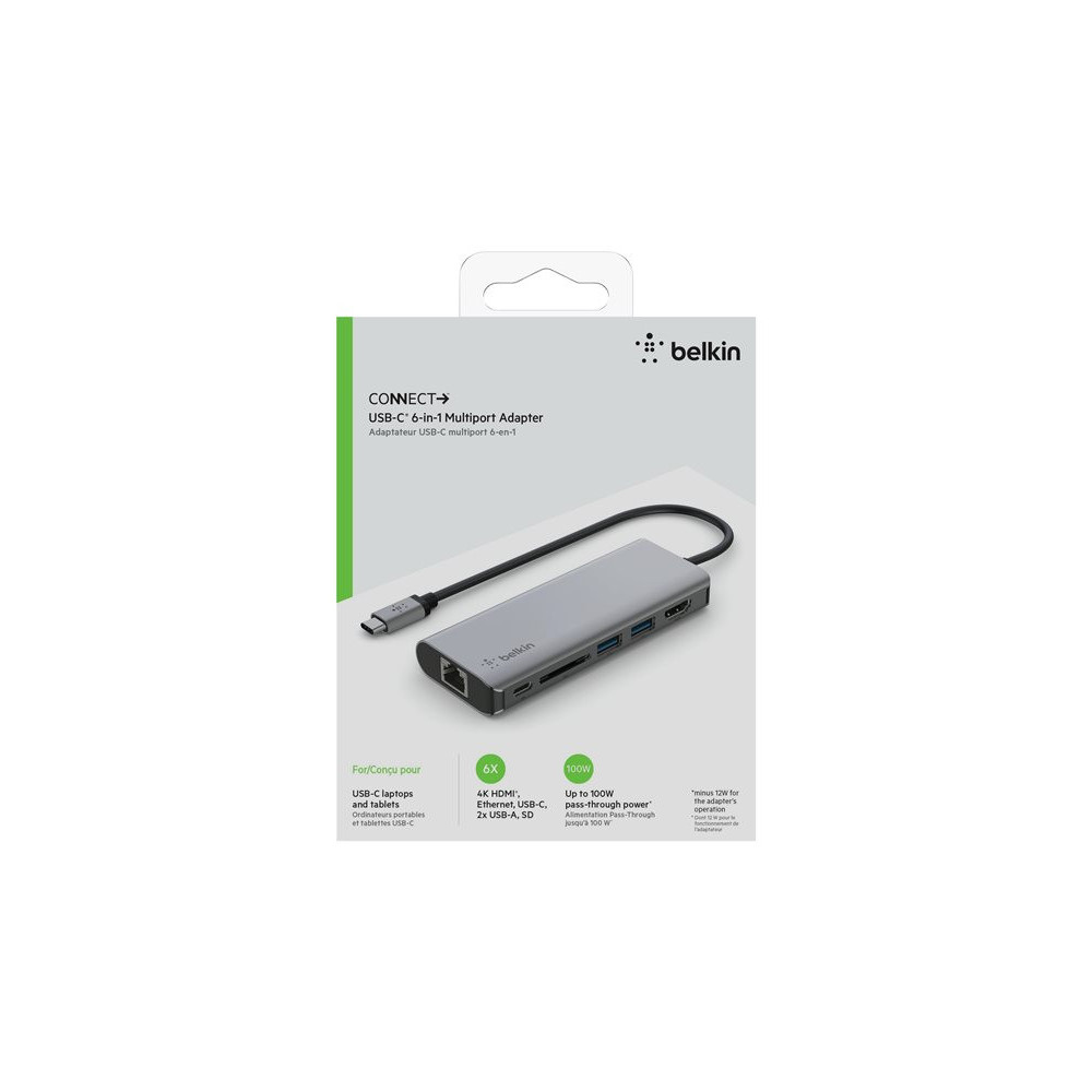 BELKIN USB-C 6-in-1 Multiport Adapter redeal.fr