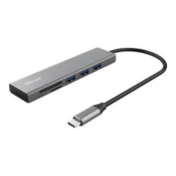TRUST Hub USB-C HALYX 5 ports 3 USB 1 SD et 1 micro-SD redeal.fr