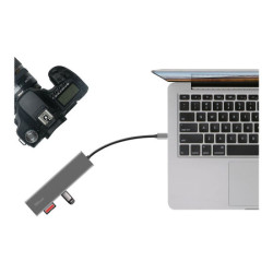 TRUST Hub USB-C HALYX 5 ports 3 USB 1 SD et 1 micro-SD redeal.fr