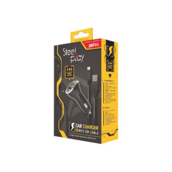 STEELPLAY Chargeur Voiture Aallume-Cigare 2 Ports USB SWITCH + Cable de Recharge 2m redeal.fr