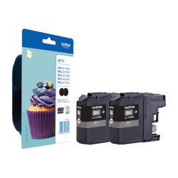 BROTHER LC-123 cartouche d encre noir capacité standard 2 x 600 pages 2-pack blister sans alarme