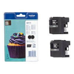 BROTHER LC-123 cartouche d encre noir capacité standard 2 x 600 pages 2-pack blister sans alarme