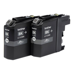 BROTHER LC-123 cartouche d encre noir capacité standard 2 x 600 pages 2-pack blister sans alarme