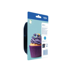 BROTHER LC-123 cartouche d encre cyan haute capacité 600 pages 1-pack blister sans alarme