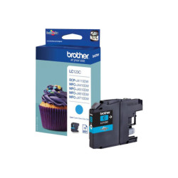 BROTHER LC-123 cartouche d encre cyan haute capacité 600 pages 1-pack blister sans alarme