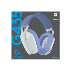 LOGITECH Lightspeed G435 Headset full size Bluetooth / 2.4 GHz radio frequency wireless white Discord Certified