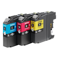 BROTHER LC-125XL cartouche d encre cyan, magenta et jaune haute capacité 1-pack blister sans alarme