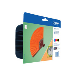 BROTHER LC-129XLVALBP cartouche d encre noir et tricolore capacité standard bk: 2.400 cl: 1.200 pages 1-pack blister sans alarme