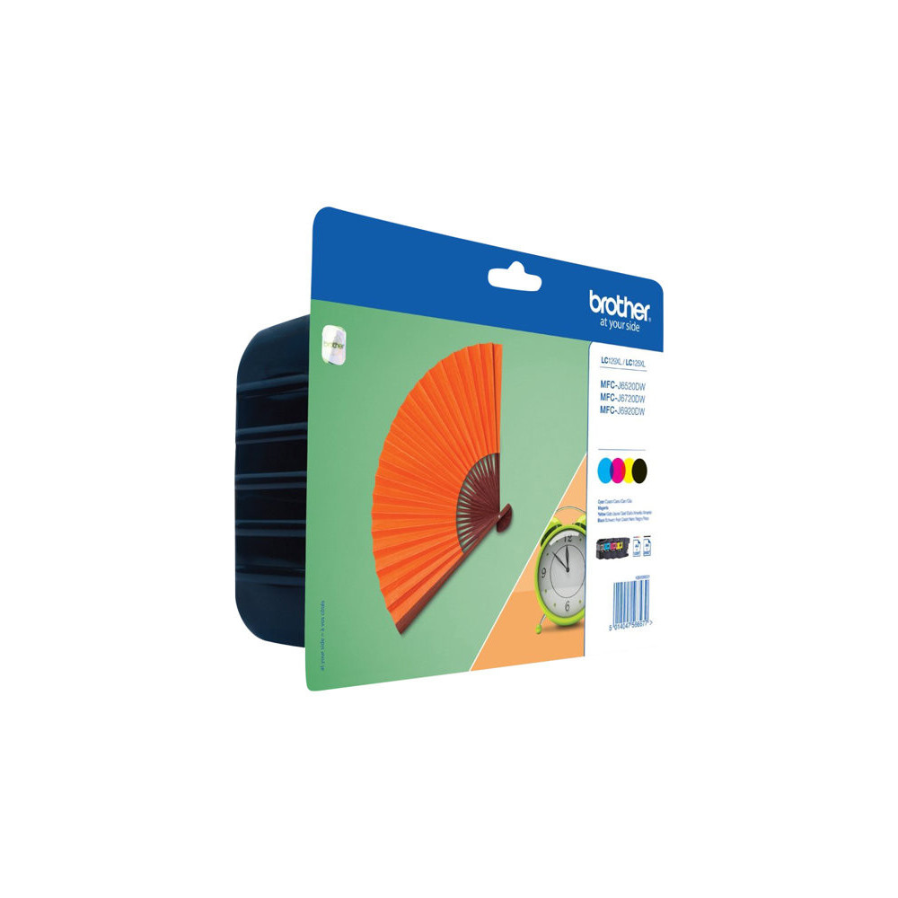 BROTHER LC-129XLVALBP cartouche d encre noir et tricolore capacité standard bk: 2.400 cl: 1.200 pages 1-pack blister sans alarme