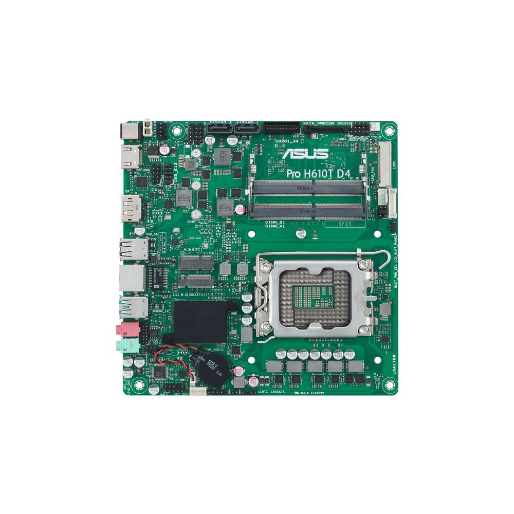 ASUS PRO H610T D4-CSM LGA1700 DDR4 1xHDMI 2.1 1xDP 1xPCIe 2xM.2 2xSATA 4xUSB Thin Mini ITX MB redeal.fr