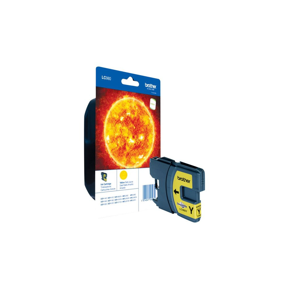 BROTHER LC-980 cartouche d encre jaune capacité standard 5.5ml 260 pages 1-pack blister sans alarme