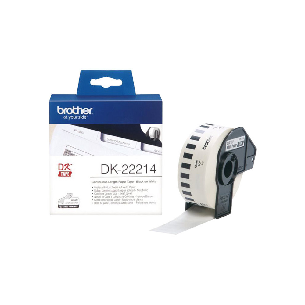 BROTHER P-TOUCH DK-22214  continue length  papier 12mm x 30.48m