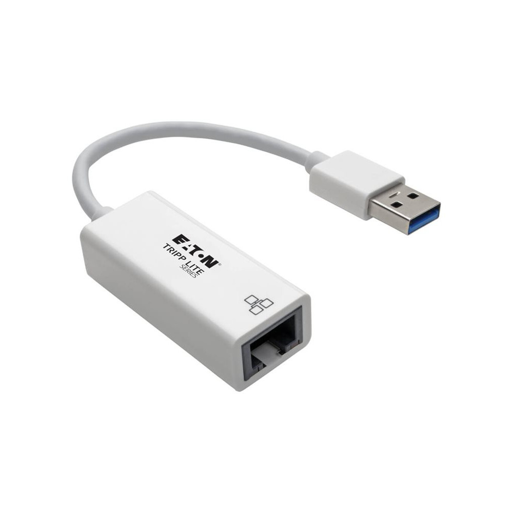 EATON TRIPPLITE USB 3.0 to Gigabit Ethernet NIC Network Adapter 10/100/1000Mbps White redeal.fr