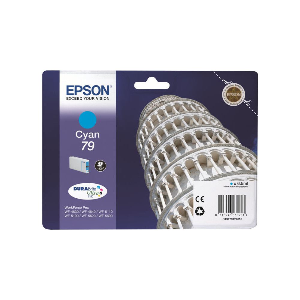 EPSON 1LB 79 ink cartridge cyan standard capacity 6.5ml 800 pages 1-pack