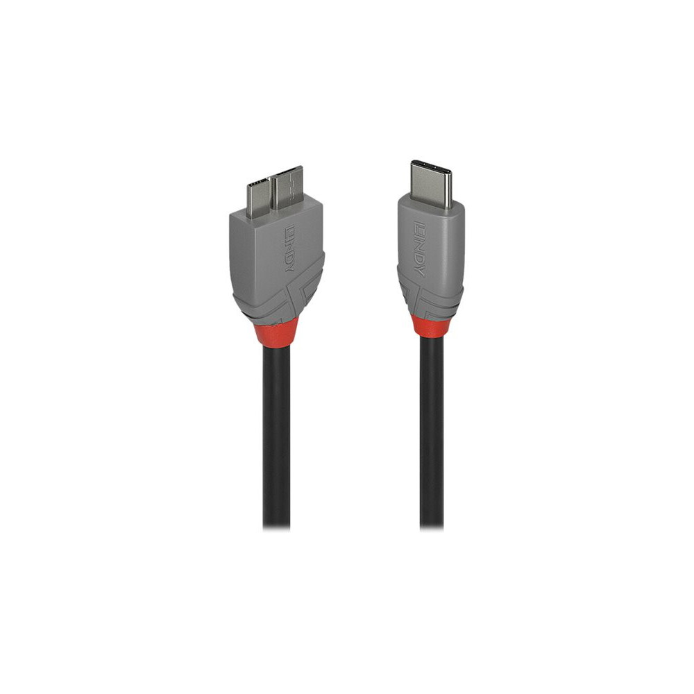 LINDY 0.5m USB 3.2 Type C to Micro-B Cable Anthra Line redeal.fr