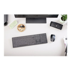 CHERRY KW 9100 SLIM Wireless Keyboard USB and Bluetooth black rechargeable (FR) redeal.fr