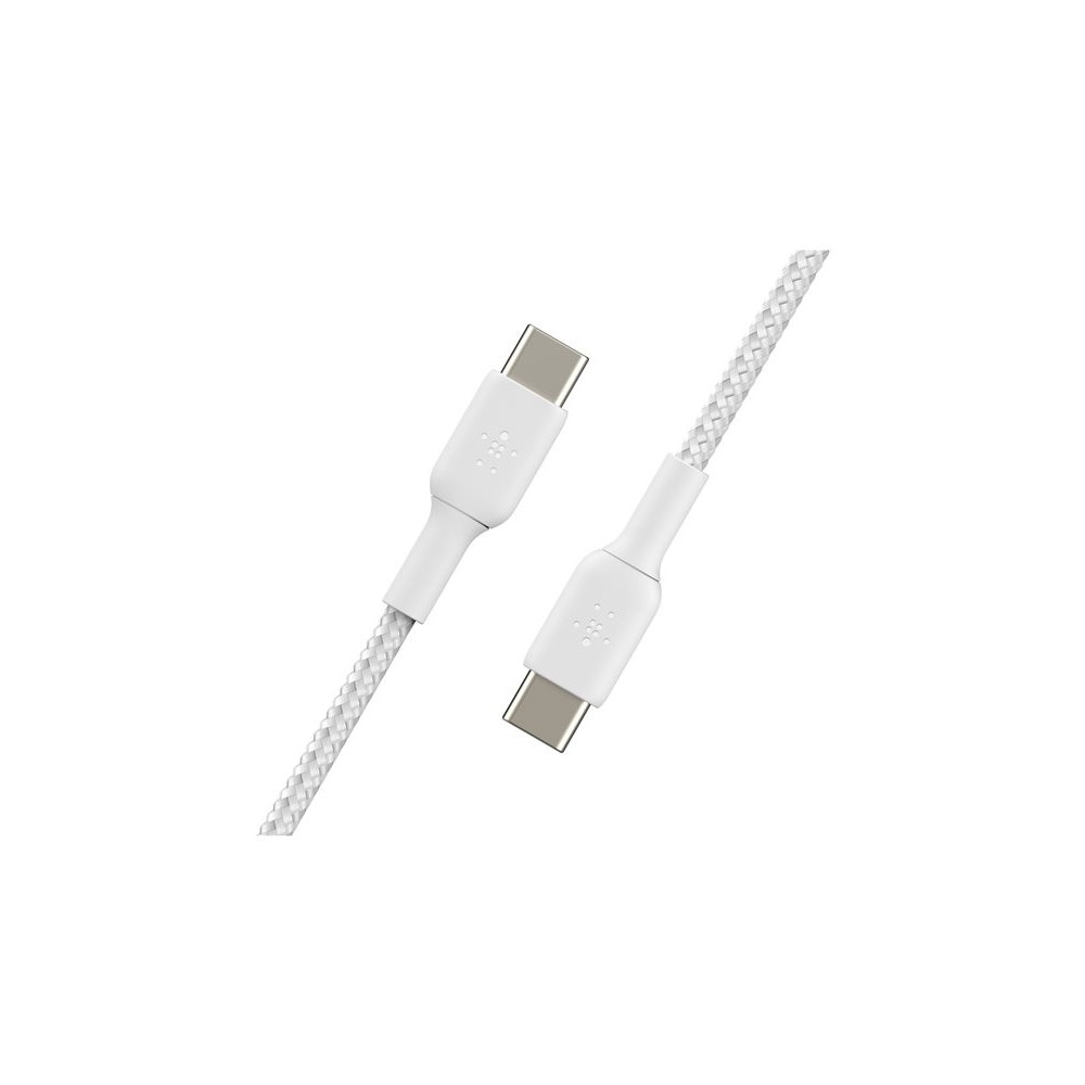 BELKIN USB-C to USB-C Braided PVC White 2m Twin Pack redeal.fr