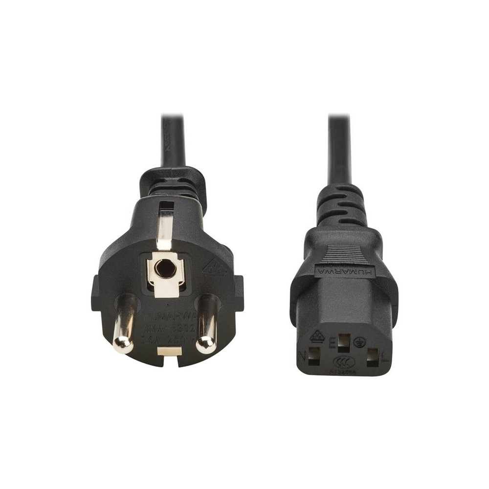 EATON TRIPPLITE PDU Power Cord C13 to Schuko CEE 7/7 - 10A 250V H05VV-F 2M Black redeal.fr