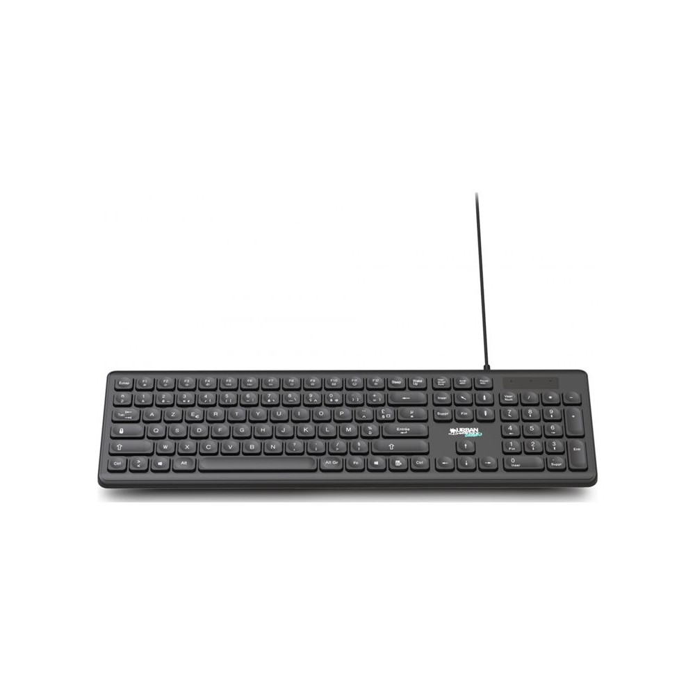 URBAN FACTORY 104key wired keyboard Flat and ergonomic scissor keys Lighted indicators redeal.fr